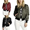 Women Thin Jackets Tops Basic Spring Autumn Casual O-neck Jacket 1