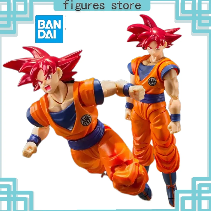 

Dragon Ball Z Son Goku Red Hair The Heart Of Justice Super Saiyan God Action Anime Figures Model Statue Collection Toys Gifts