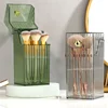 Fashion Plastic Makeup Brush Holder Organizer Lipstick Eyebrow Pencil Holder Makeup Organizer Desktop Cosmetic Storage Box 1