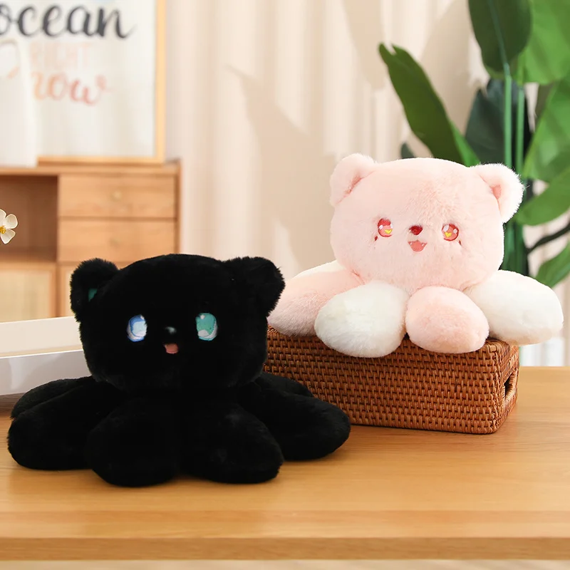 kawaii recheado brinquedos polvo em forma de gato animal de pelúcia gatos brinquedos para crianças macio bonito brinquedos para meninas crianças brinquedos decoração do quarto