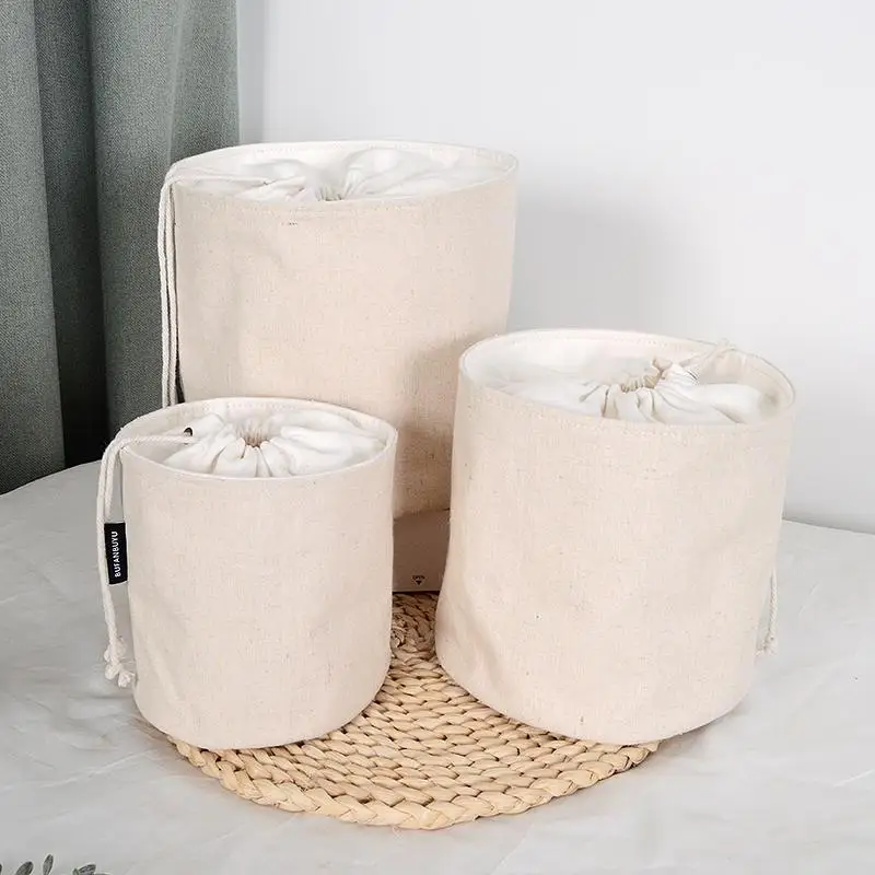 Women's Bag Inner Basket Corduroy Bucket Bag Woven Drawstring Storage Pouch Versatile Household Organizer