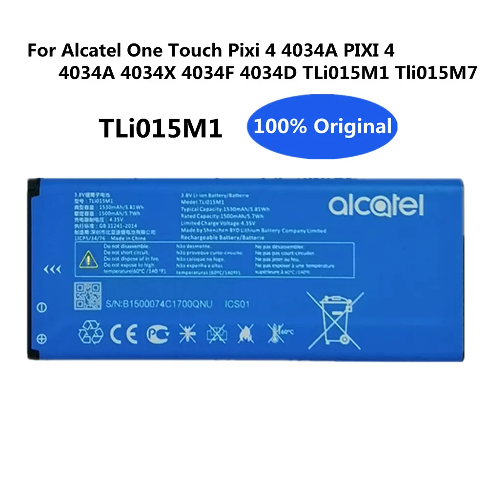 

100% Original TLi015M1 Tli015M7 Phone Replacement Battery For Alcatel One Touch Pixi 4 4034A PIXI 4 4034A 4034X 4034F 4034D