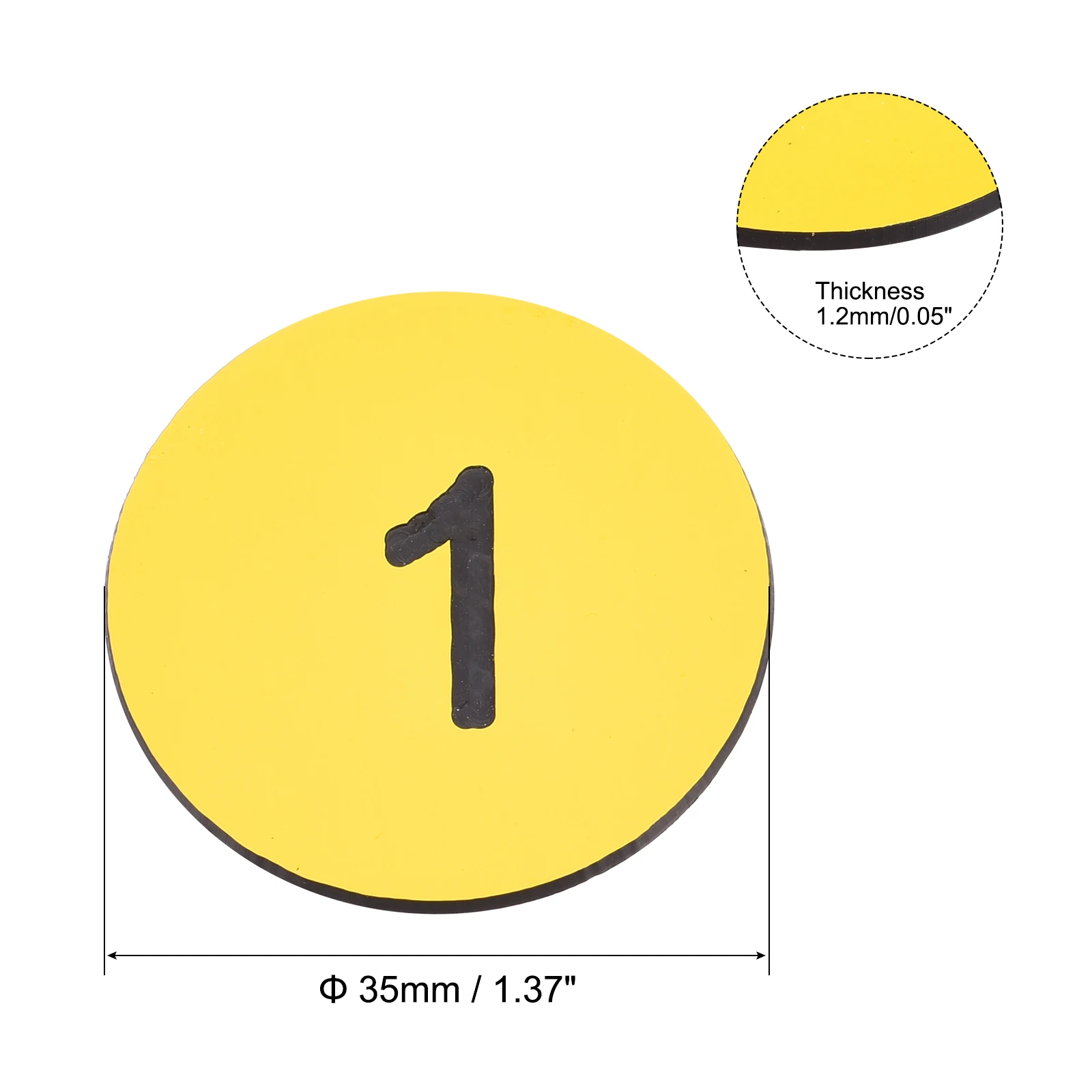 Plastic Number Tags Uxcell Plastic Number Tag 1-25 Digital Tags Sign Tag Acrylic Engraved Yellow with Self-Adhesive Pack of 25