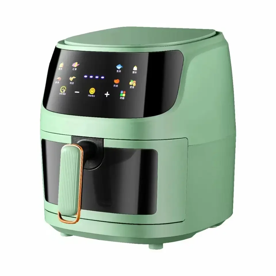 

Home Use Adjustable Skewers 8L Visible Window Air Fryer digital electric oil-free portable air fryer