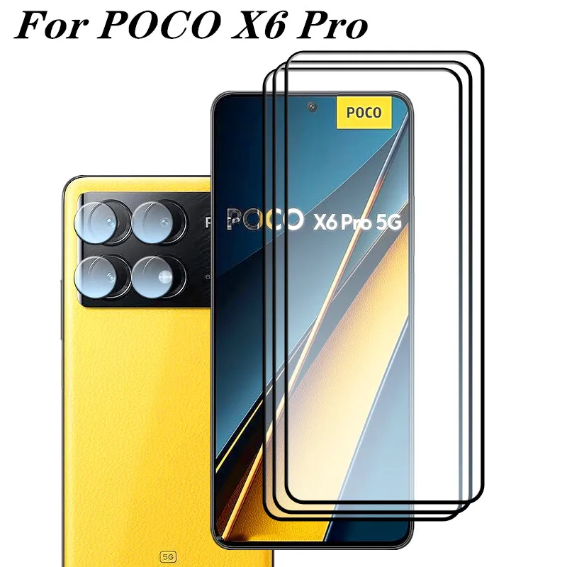 

Обновленное закаленное стекло для POCO X6 Pro 5G, защита экрана 9H, Передняя пленка для POCO X6 Pro, фотопленка
