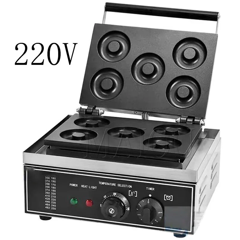 ノンスティック小型業務用ワッフルドーナツ電気丸型ドーナツメーカー自動ミニドーナツマシン