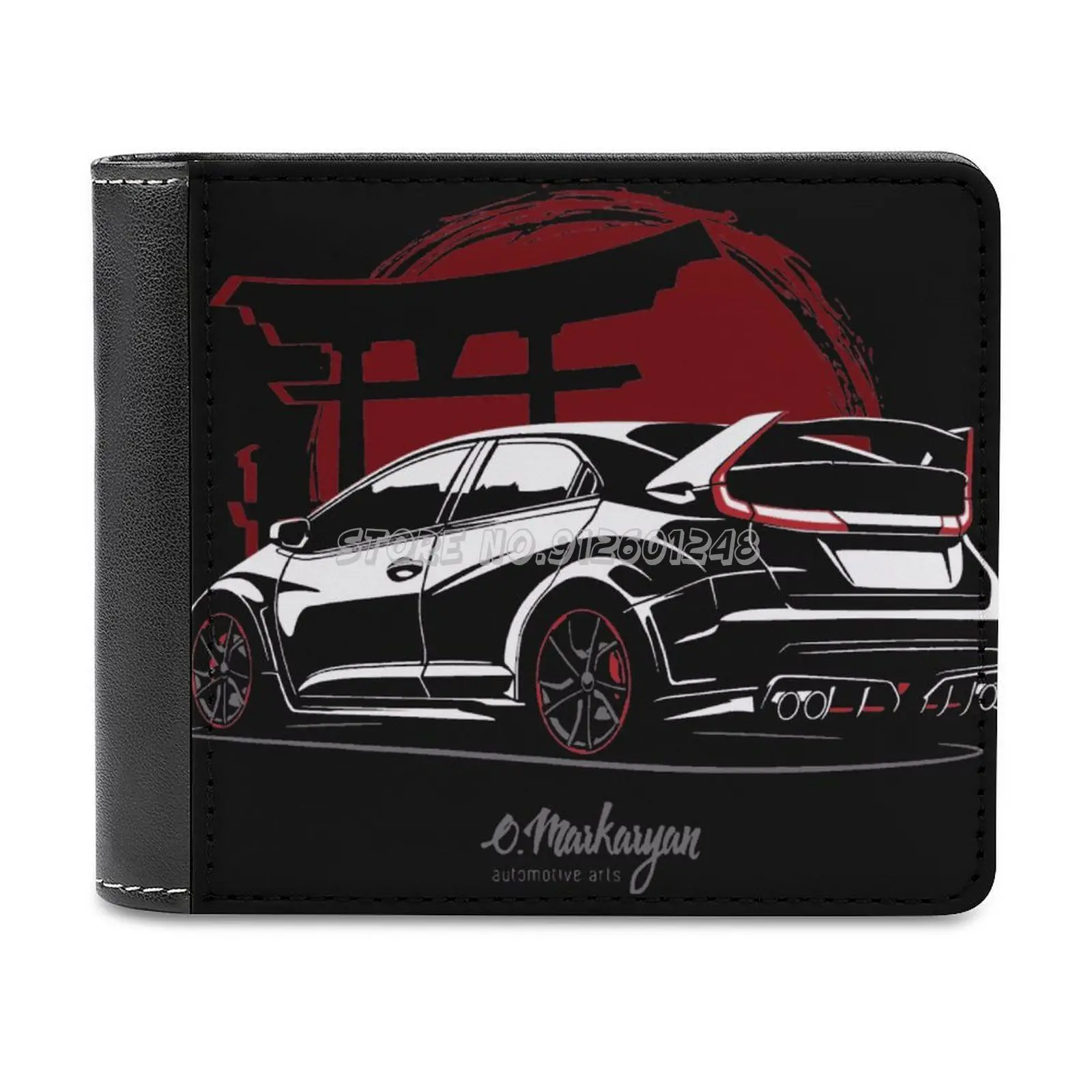 2015 кожаный кошелек Civic Type R мужской тонкий Женский сумка для денег автомобильный