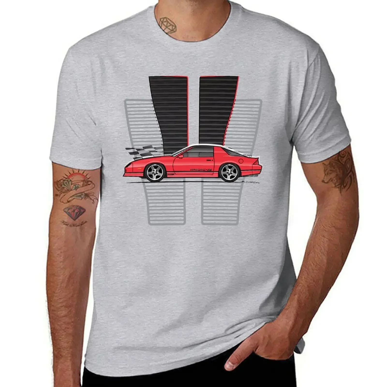 

Red Iroc T-shirt quick-drying Short sleeve tee vintage clothes men clothing