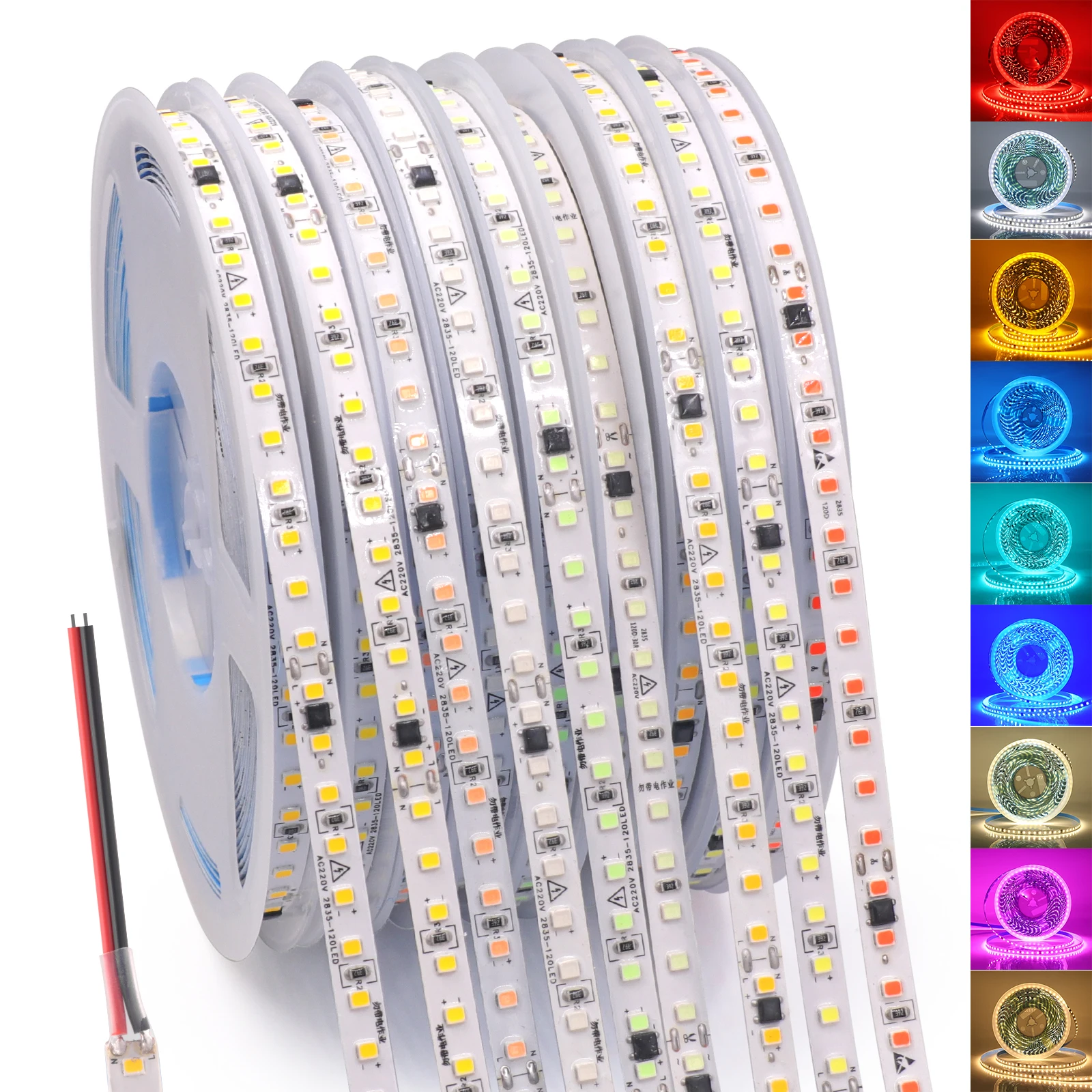 Adhesive Led Light Strip For Room AC 220V 2835 120LEDs/m tiras de luces led Waterproof Flexible Tape Ribbon White Red Blue Pink adhesive led light strip for room ac 220v 2835 120leds m tiras de luces led waterproof flexible tape ribbon white red blue pink