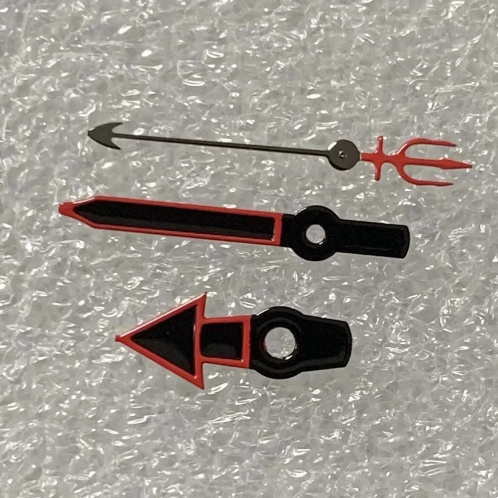 

Red Edge Watch Hands Men's Watch Pointer Replacement Accessories Fish/Turtle/Trident/Mermaid Seconds for NH35/NH36/4R36 Movement