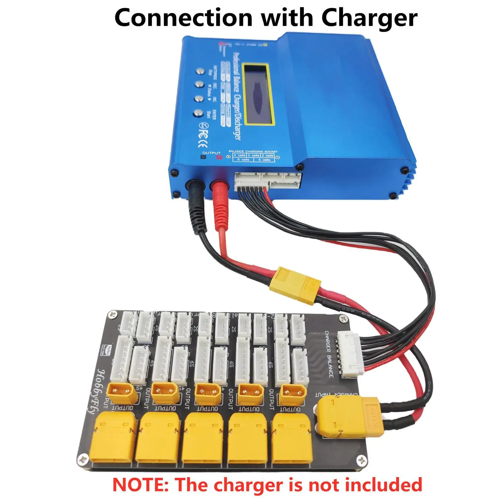 Parallel Charging Board Hota B6AC Q6 Connectors Isdt 2-6S Imax B6 Charger Lipo Battery Adapter Battery Charger Board Balanced