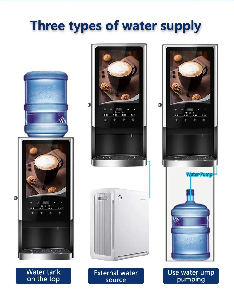 HomeWise1600W Commercial Instant Beverage Machine Soy Milk/Milk/Coffee/Hot Water Beverage Vending Machine Coffee Maker 220V-240V 4