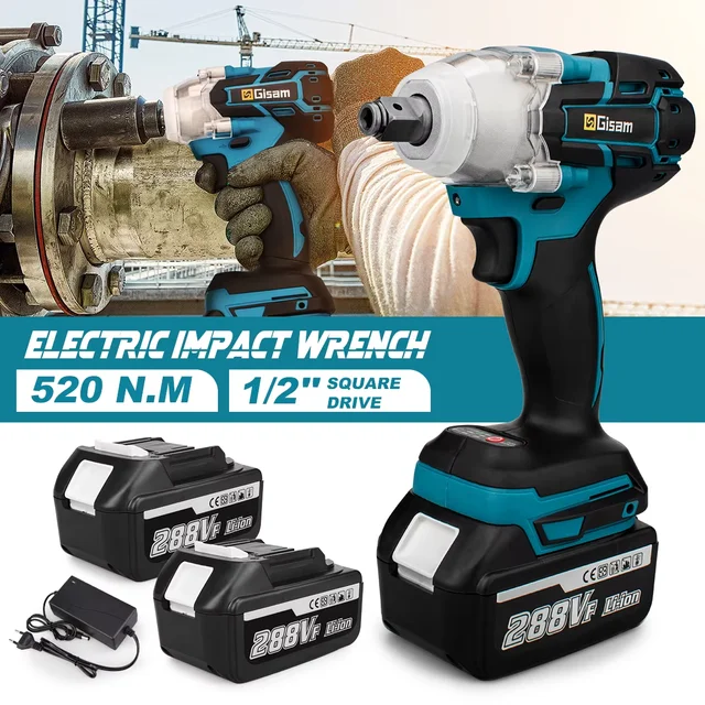 Makita – clé à chocs électrique sans fil 520N.M, tournevis de 1/2 pouces, outils électriques pour broches de batterie 18V 1