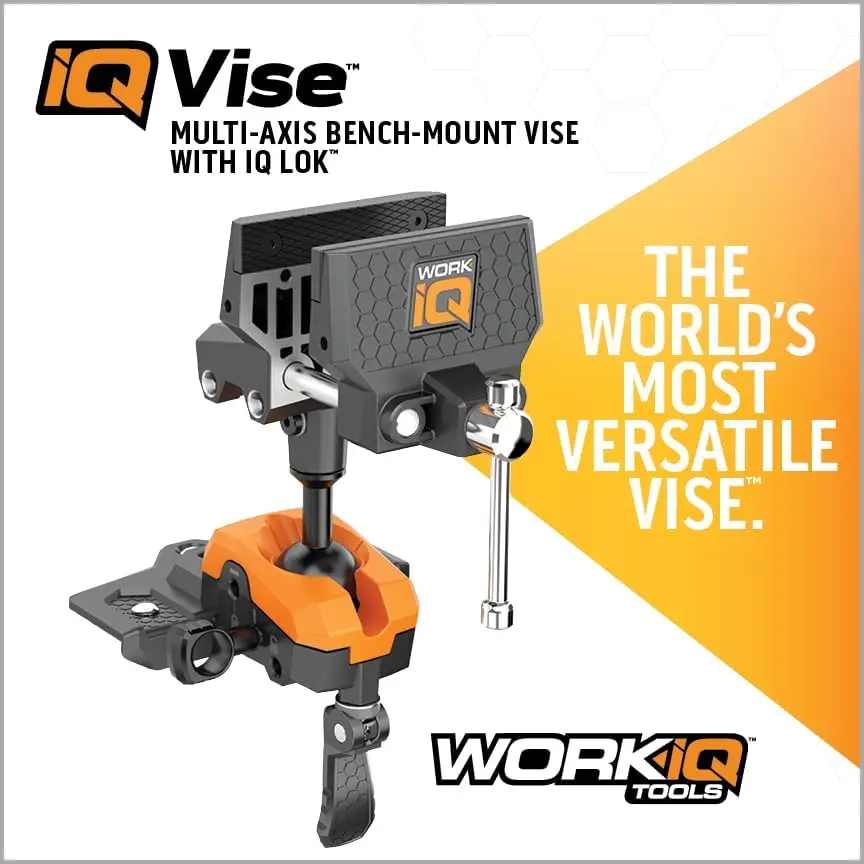| 360° Articulating Bench Vise Made From Steel & Cast Aluminum w/ 8-Position Locking Ball & Socket | Woodworking Vise Ha 5