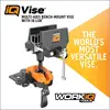 | 360° Articulating Bench Vise Made From Steel & Cast Aluminum w/ 8-Position Locking Ball & Socket | Woodworking Vise Ha 5