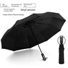 Strong windproof and rainproof new automatic folding business large umbrella household vinyl umbrella ten-bone umbrella 4