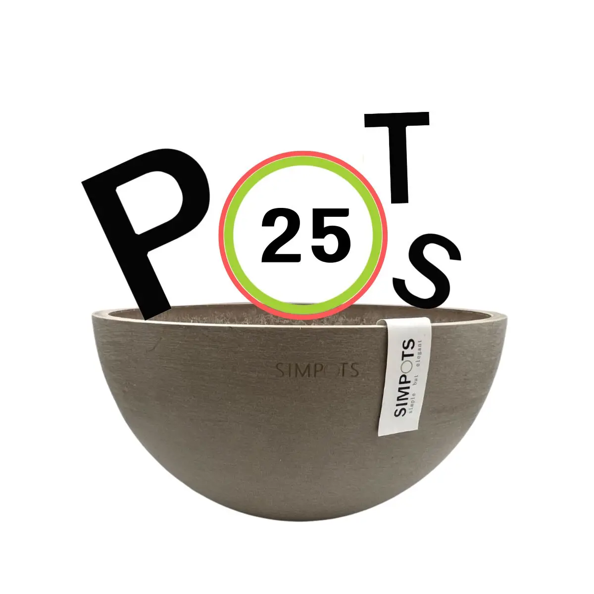

SIMPOTS Plant Pot Brown BQ25CM Hemispheric Flower Planters Decorative Planters For Plants Low Price ECO Friendly