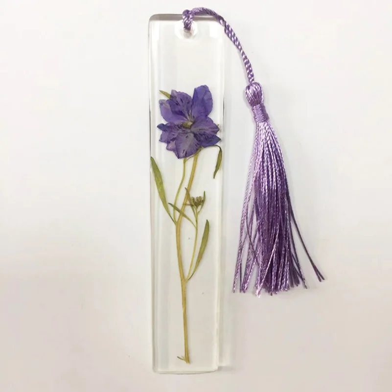 Creative Epoxy Bookmark Reading Book Mark Chrysanthemum Dried Flower Tassel Bookmark Mother'S Day Gift Teacher Resin Bookmark