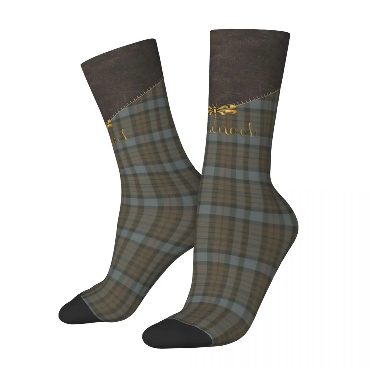 

Leather And Tartan Sassenach Men Women Socks Outdoor Novelty Spring Summer Autumn Winter Stockings Gift