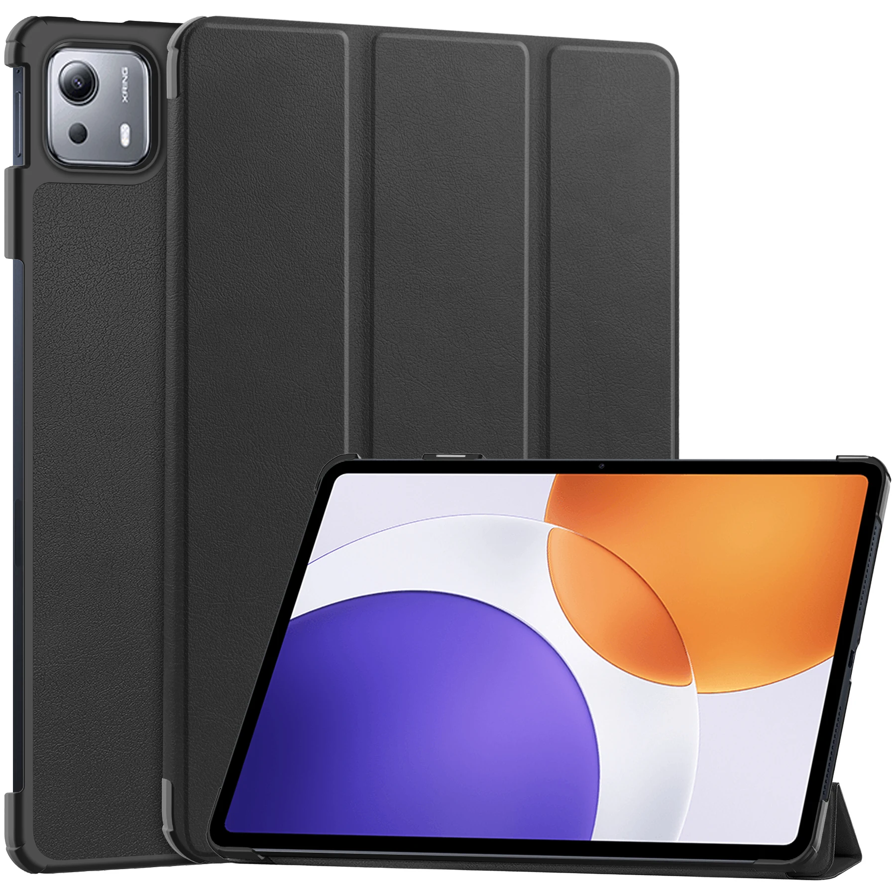 Premium Leather Tri-Fold Case with Auto Sleep/Wake