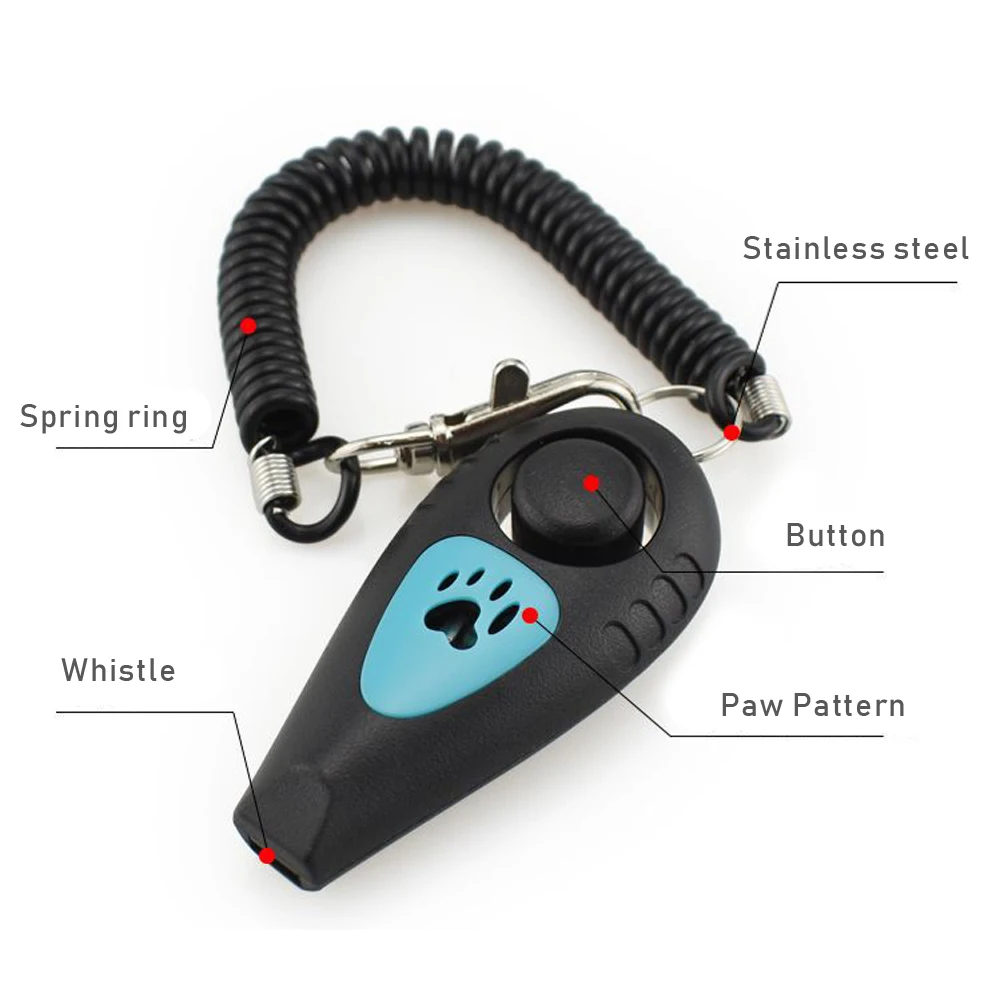 Pet Training Clickers Supplies Multifunction Whistle Clicker Keyring for Dog Cat dog whistle dog clicker