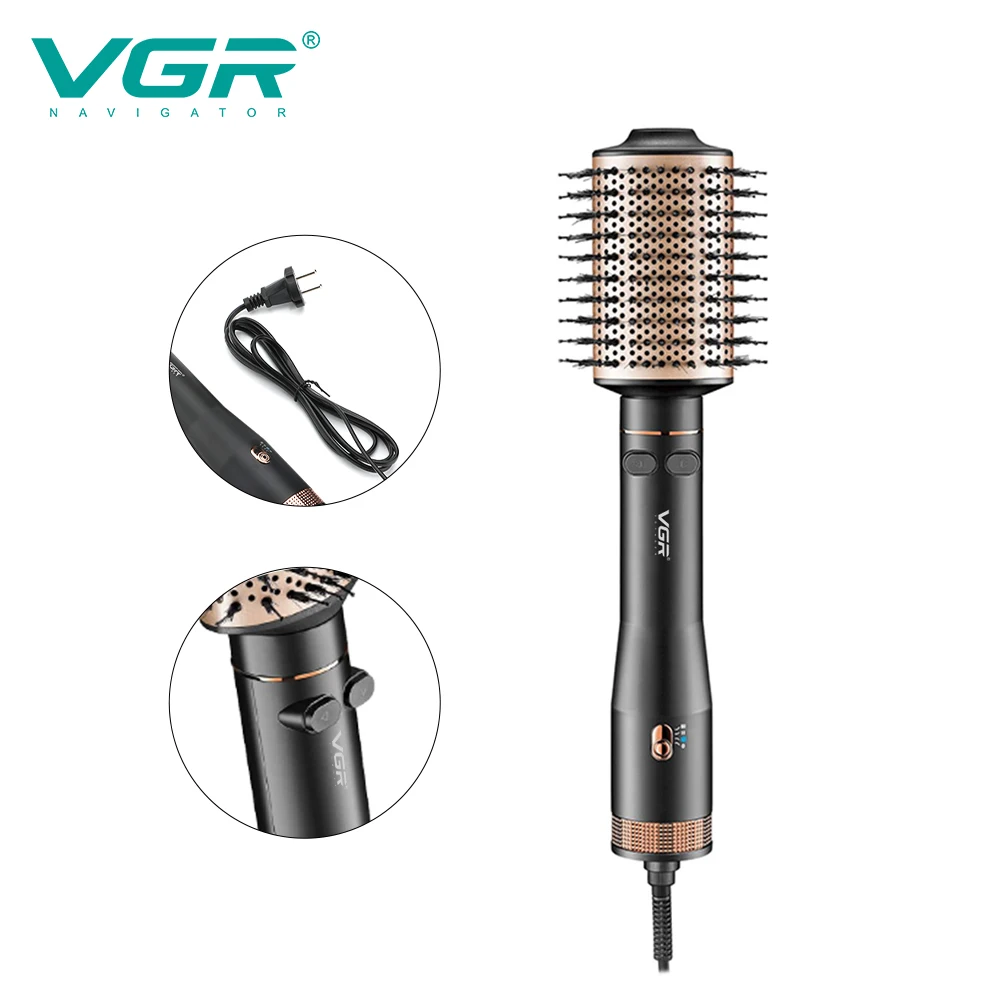 VGR Heating Comb Straightener Hair Comb Hair Straightener Dryer and Straightening Brush Electric Brush One Step Salon V-494