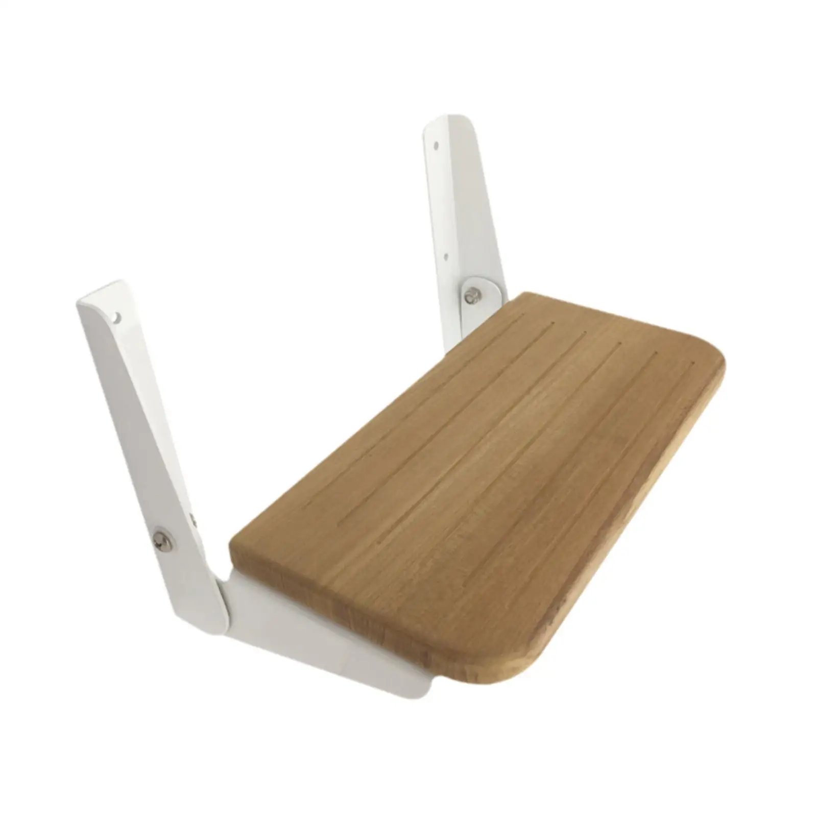 Folding Teak Shower Seat Bench Chair Shower Stool Folding Footrest Pedal