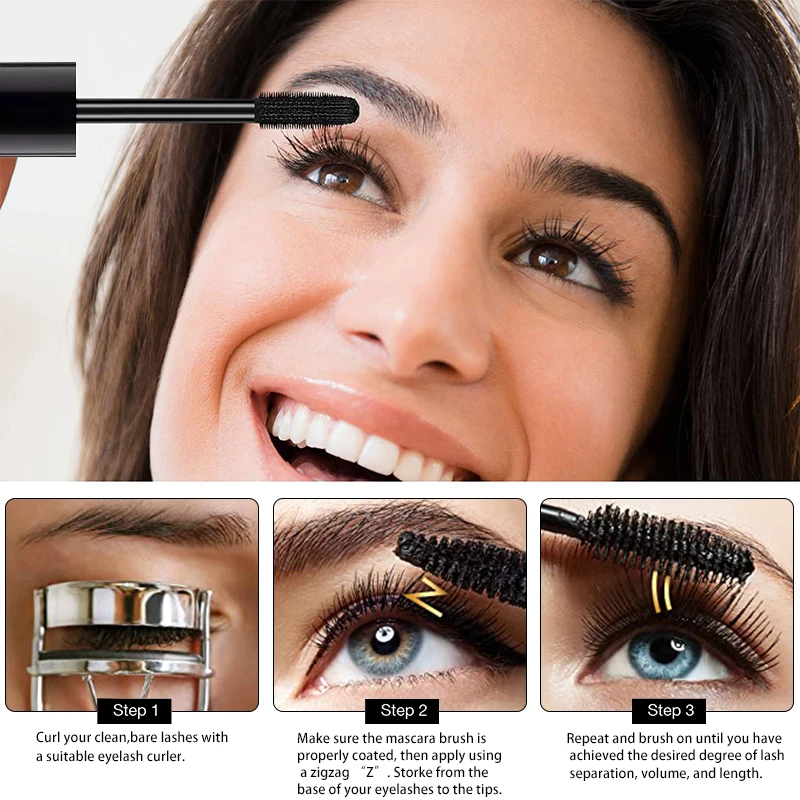Colored Mascara Eyelashes, Purple Blue Red White Black Colorful Waterproof Mascara Charming Long Lasting Voluminous Mascara Eye_voghion.com