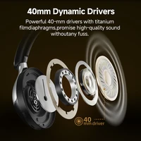 QCY H3 Pro ANC Wireless Headphone 50dB Noise Canceling Hi-Res Spatial Audio Earphone with LDAC Bluetooth 5.4 Over Ear Headset - Image 4