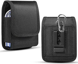 Stylish Oxford Cloth Waist Bag with Belt Clip Holster for Galaxy Z Flip 2 (Black)
