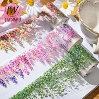 JIANWU 50mm*200cm Mountain Vines Series Vintage Plant Flower Landscaping Material Collage PET Tape Creative Journal Stationery 1