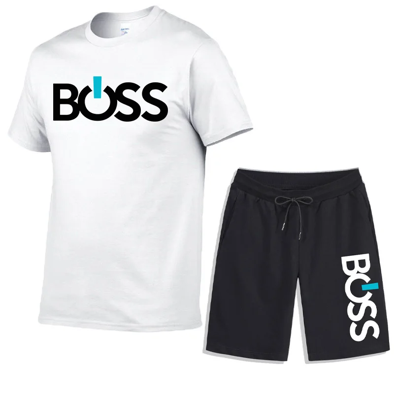 

Спортивный костюм мужской из хлопка, майка и баскетбольные шорты, дышащий спортивный комплект для фитнеса на открытом воздухе, уличная одежда в стиле Харадзюку, 2 шт.