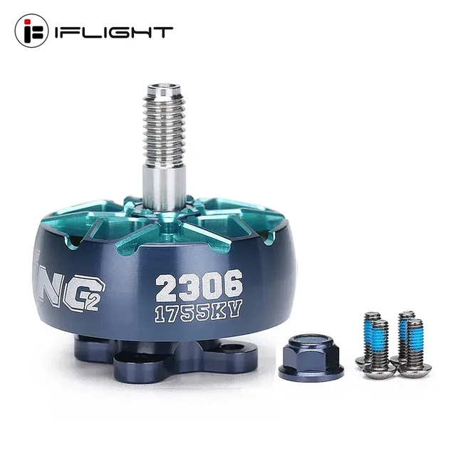 IFlight XING2 2306 1755KV/ 2555KV 4-6S Brushless Motor 5mm Titanium Alloy Shaft Compatible Nazgul 5inch Propeller for FPV Drone 2