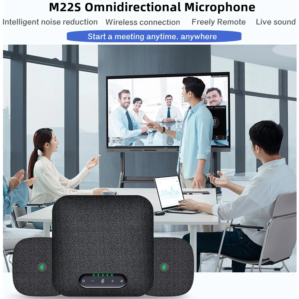 HCSTVCON Video conference system set 20X 1080P HDMI SDI LAN with Speakerphone 4 AI Mics with 2 Expansion Mics 360&deg;Voice Pickup