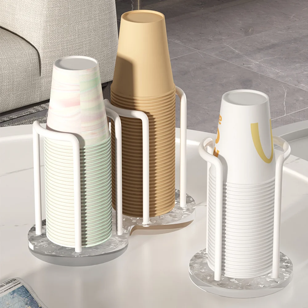 

Disposable Cup Storage Holder Rack Shelf Water Tea Cups Dispenser Mug Display Stand Kitchen Organizer Mouthwash Cup Holder