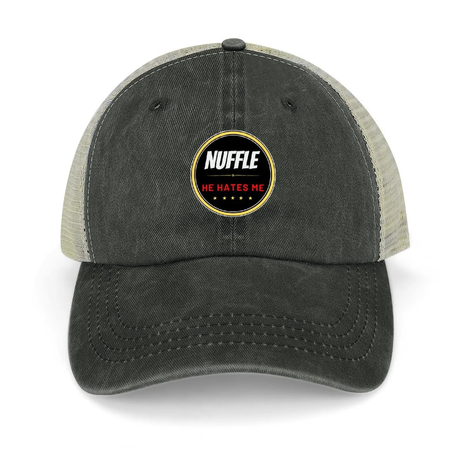 

Nuffle he hates me Cowboy Hat Military Tactical Cap dad hat Trucker Hats For Men Women's