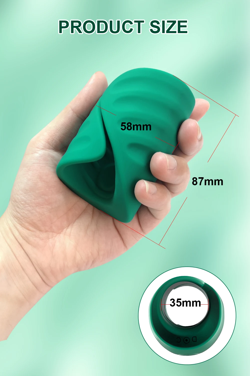 HeartCaptor APP Control Glans Vibrator Male Silicone Stimulator 9 Modes USB Rechargeable Adult Toy - Details 9