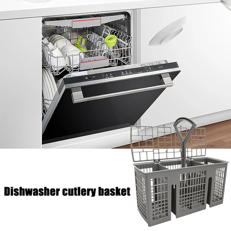 Universal Dishwasher Cutlery Basket Replacement, With Removable Handle, Dishwasher Utensil Holder For  And Siemens Durable