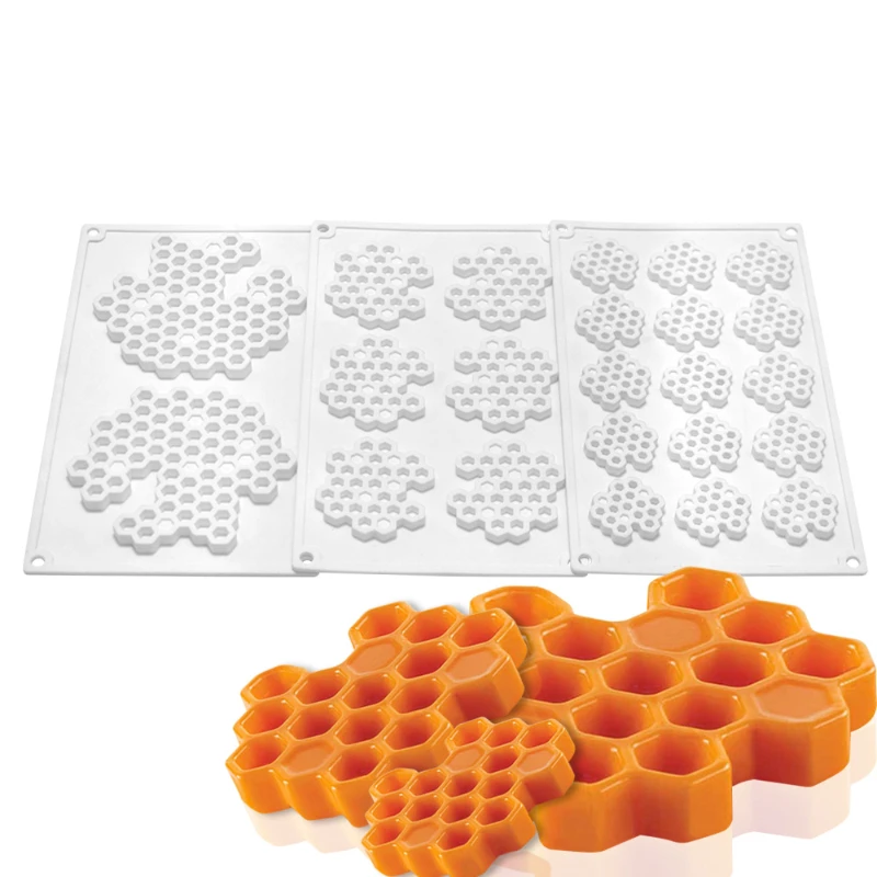Honeycomb Silicone Mould Chocolate Mould DIY French Pastry Lace Decoration  Mesh Mousse Cake Mold Platter Fondant Lace Cushion