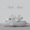 KIDMI Boys Girl Shark Slides Non-Slip Open Toe Cloud Sandals Cute Comfy Cushioned Thick Sole Slippers Cartoon Shower Slippers 4