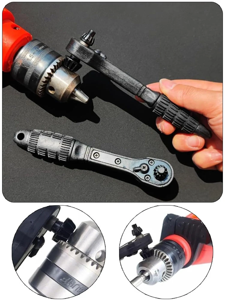 in Drill Chuck Ratchet Spanner Wrench Electric Drill Tool - Main Image