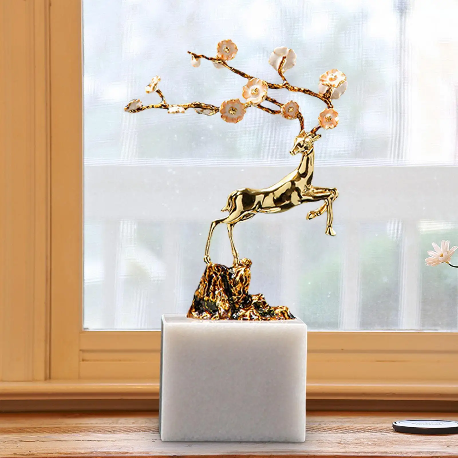 Deer Sculpture Decorative Housewarming Gift Modern Statue Tabletop Decoration for Office Entryway Table Bookshelf Home Decor Deer Sculpture Decorative Housewarming Gift Modern Statue Tabletop Decoration for Office Entryway Table Bookshelf Home Decor