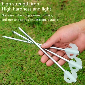 1Pc Luminous Tent Spiral Steel Stakes Pegs Canopy Awning Ground Nail Outdoor Camping Luminous Nail Fixed Pegs