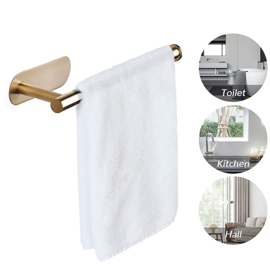 Toilet Paper Holder Self-Adhesive Bathroom Stainless Punch-free Kitchen Hook