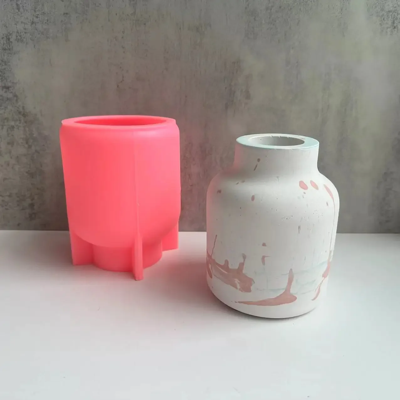 

Concrete Art Vase Silicone Mold Aromatherapy Rattan Bottle Flower Insert Bottle Resin Mould Handmade Plaster Cement Craft Molds