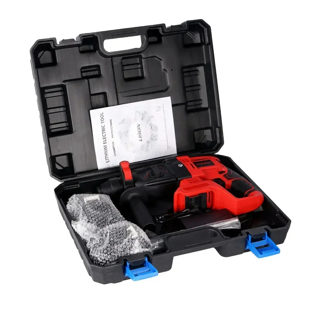 Brushless Cordless Electric Hammer Drill 3200RPM 4 Function Rotary Hammer 26mm Impact Drill Rechargeable For Makita 18V Battery 6