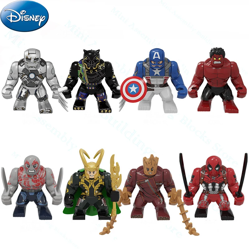 Pg8262 Building Blocks Draxloki Treeman Deadpool Captain America Red Hulk Assemblare Bambole Giocattoli Per Ragazzi Regali Di Compleanno