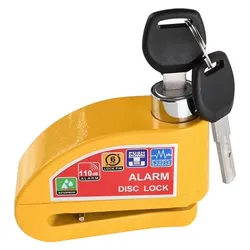 Waterproof Anti - Theft Aluminum Alloy Scooter and Bicycle Lock (YELLOW)
