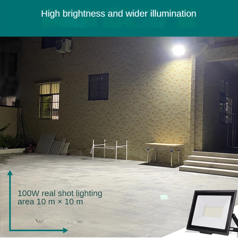LED floodlight 10W~200W high-power AC220V reflector IP67 waterproof outdoor spotlight stage factory courtyard lighting