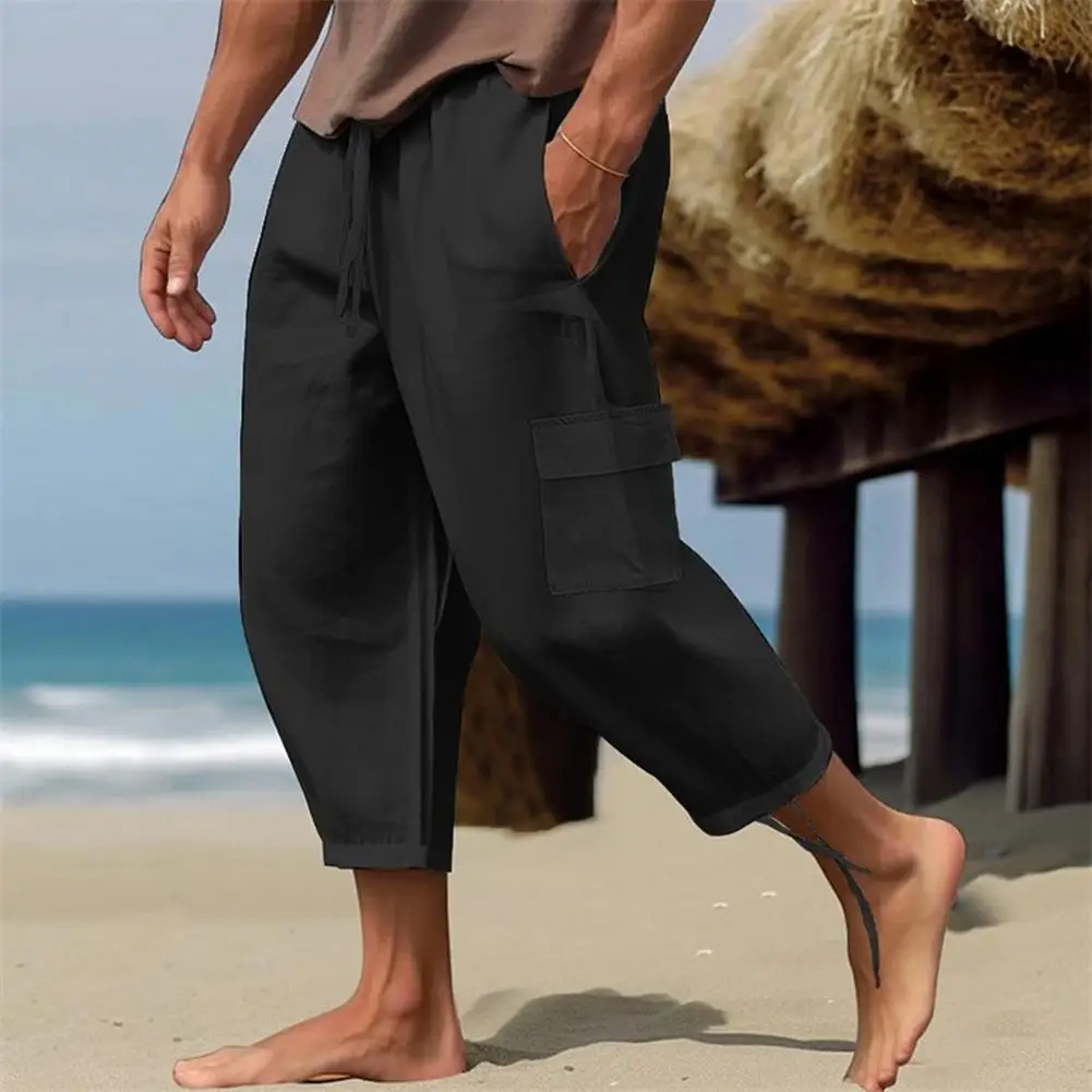 

Брюки-карго мужские с карманами, универсальные свободные штаны с эластичным поясом, несколько карманов, для тренировок в спортзале/хип-хоп, на весну
